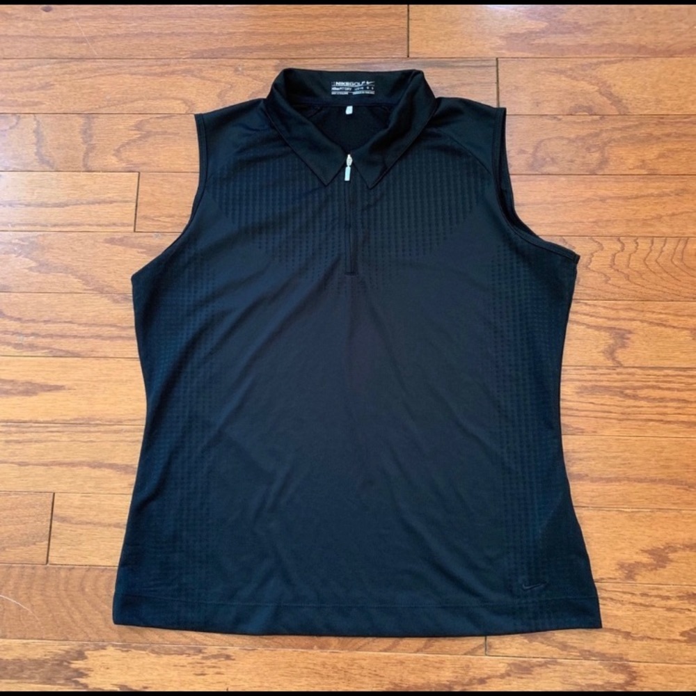 Nike Golf Fit Dry Black Collared Sleeveless Top
